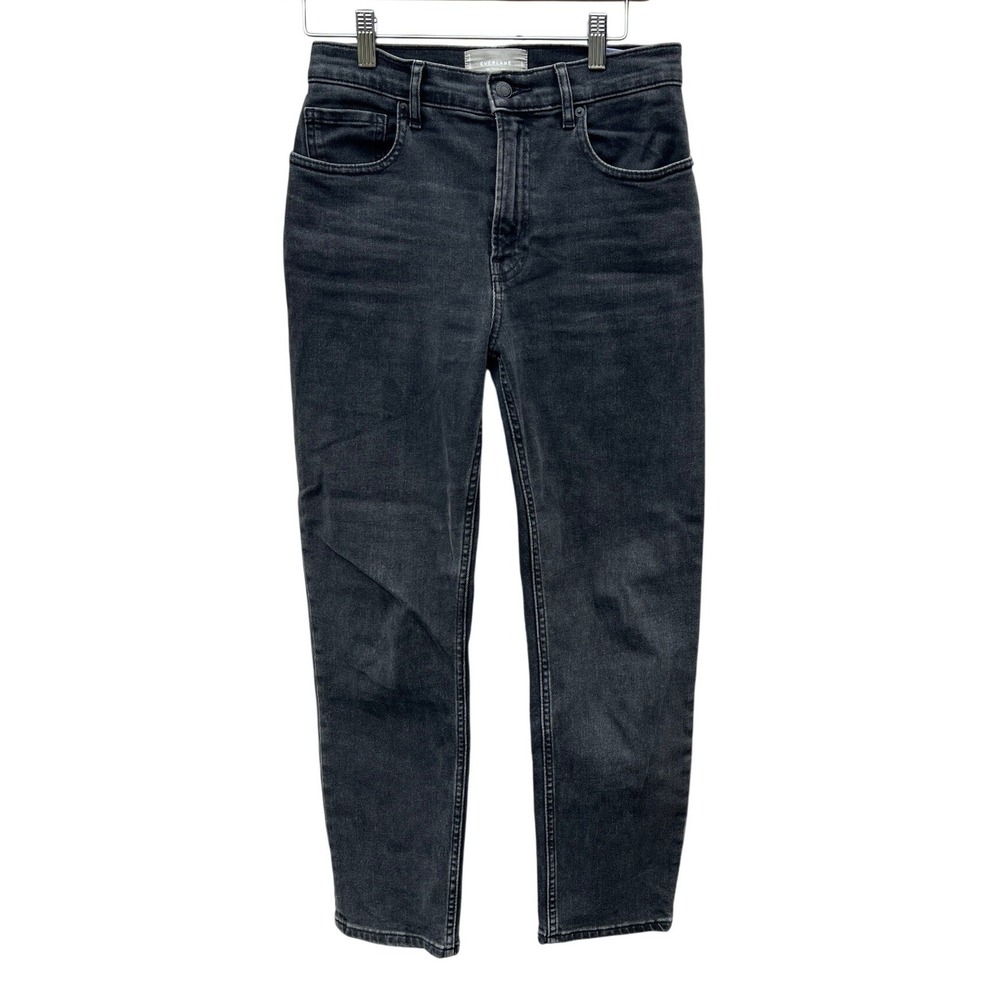 EVERLANE The Cheeky Jean Black High‎ Rise Straight Leg Denim Size 27 Capsule